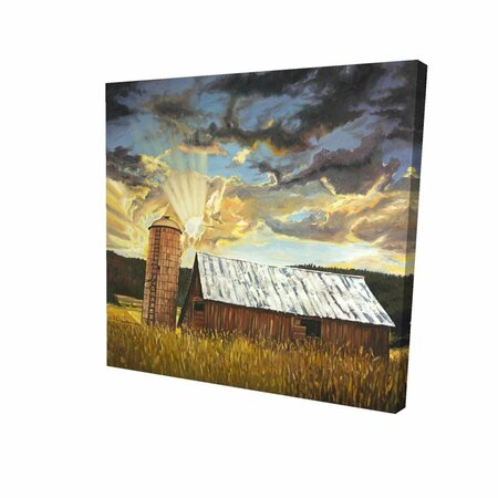BEGIN HOME DECOR 12 x 12 in. Hay Barn-Print on Canvas 2080-1212-LA179